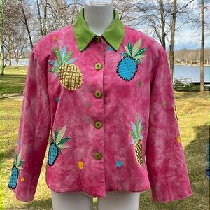 Bala Bala fun vintage silk jacket L-XL